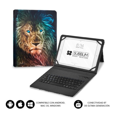 11352-SUBBLIM Funda con Teclado Keytab Pro BT Trendy Leon