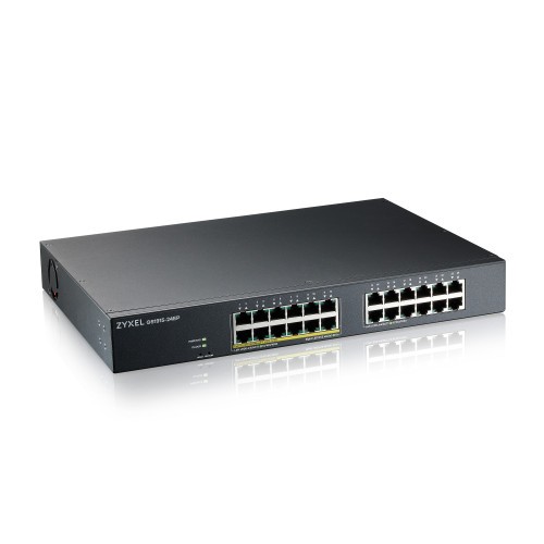 11359-ZYZEL ZYXEL GS1915-24EP, 24-PORT GBE, 12 PORT POE, 130 WATT 802.3AT, RACKMOUNT Y DESKTOP, SIN VENTILADOR, SMART HY