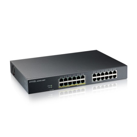 11359-ZYZEL ZYXEL GS1915-24EP, 24-PORT GBE, 12 PORT POE, 130 WATT 802.3AT, RACKMOUNT Y DESKTOP, SIN VENTILADOR, SMART HY