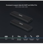 11376-TooQ Shura Caja externa para unidad de estado solido (SSD) Negro M.2