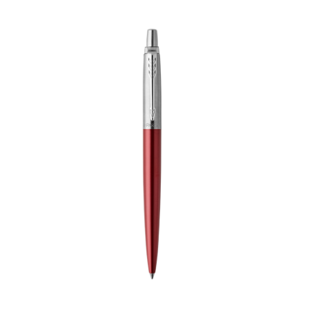 1144-BOLIGRAFO RETRACTIL JOTTER KENSINGTON ROJO CON RIBETE CROMADO PUNTO MEDIO TINTA AZUL PARKER 1953187