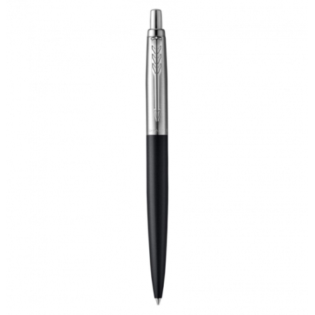 1148-BOLIGRAFO JOTTER XL RICHMOND NEGRO MATE RIBETE DE COLOR CROMO PLUMIN MEDIO TINTA AZUL PARKER 2068358