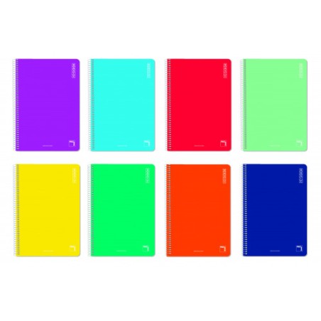 1158-CUADERNO ESPIRAL SERIE BASIC TAPA BLANDA 60 GRS. FOLIO (215X310MM.) 80 HOJAS MILIMETRADO CON MARGEN PACSA 16421