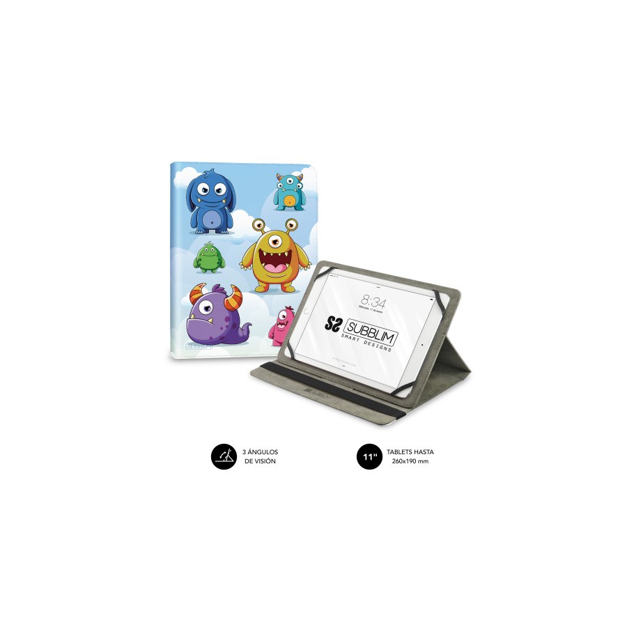 FUNDA TABLET UNIVERSAL TRENDY CASE MONSTERS 11"