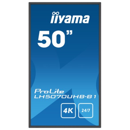 iiyama LH5070UHB-B1 pantalla de senalizacion Pantalla plana para senalizacion digital 125,7 cm (49.5") VA 700 cd / m2 4K Ultra H