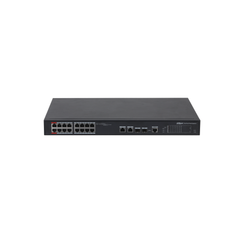 11697-(DH-PFS4218-16ET-240-V3) DAHUA SWITCH L2 HI-POE GESTIONABLE 16 PUERTOS 10/100 + 2 COMBO GIGABIT/SFP UPLINK