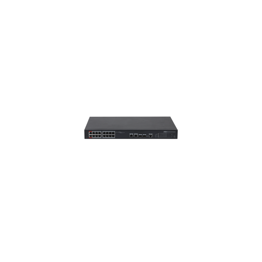 11697-(DH-PFS4218-16ET-240-V3) DAHUA SWITCH L2 HI-POE GESTIONABLE 16 PUERTOS 10/100 + 2 COMBO GIGABIT/SFP UPLINK