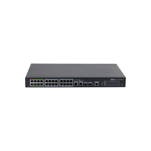 11707-(DH-LR2226-24ET-360-V2) DAHUA SWITCH L2 EPOE GESTIONABLE 24 PUERTOS 10/100 (8 EPOE/EOC + 16 POE) + 2 UPLINK COMBO