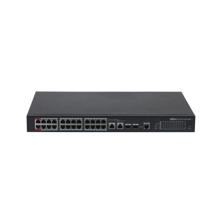 11709-(DH-PFS4226-24ET-360-V3) DAHUA SWITCH L2 HI-POE 2.0 GESTIONABLE 24 PUERTOS 10/100 + 2 UPLINK COMBO GIGABIT/SFP