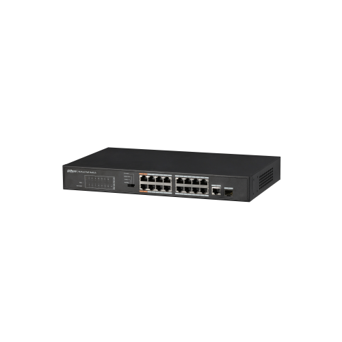 11712-(DH-PFS3117-16ET-135) DAHUA SWITCH POE 16 PUERTOS + 1 PUERTO GIGABIT
