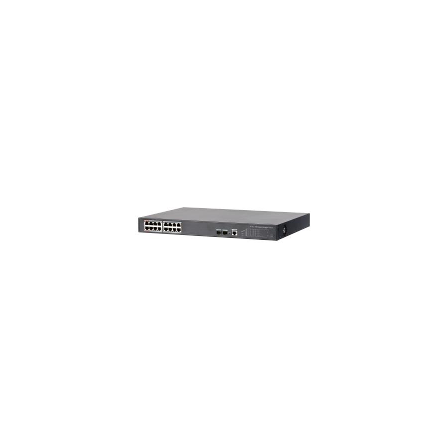 11713-DAHUA - DH-PFS4218-16GT-240 - SWITCH POE 16 PUERTOS GIGABIT + 2 SFP UPLINK GIGABIT 240W 802.3AT MANEJABLE LAYER 2