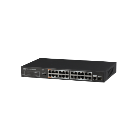 11714-(DH-PFS3125-24ET-190) DAHUA SWITCH POE 24 PUERTOS + 1 GIGABIT COMBO RJ45/SFP