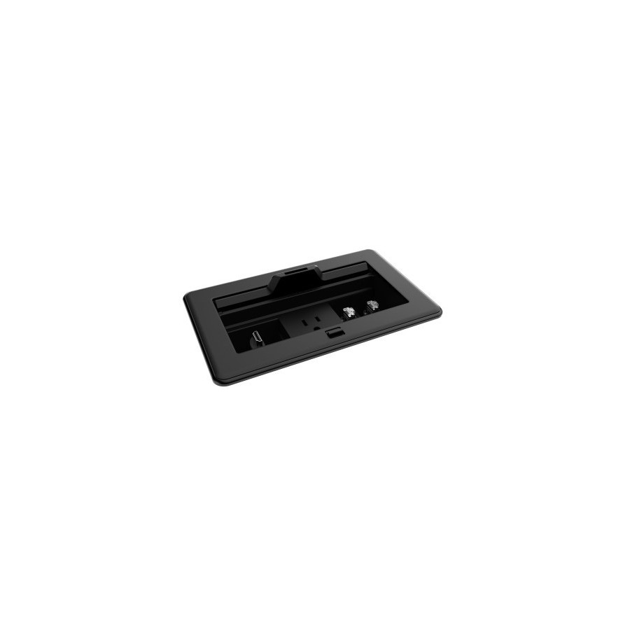 11745-CRESTRON FLIPTOP FT2 SERIES CABLE MANAGEMENT SYSTEM, 202 SIZE, MECHANICAL, PASS-THROUGH LID, BLACK (FT2-202-MECH-P