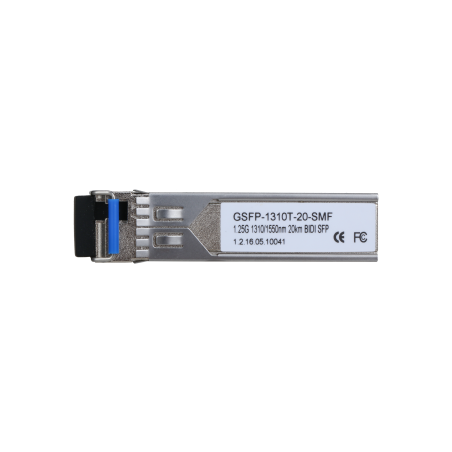 11816-(GSFP-1310T-20-SMF) DAHUA MODULO OPTICO GIGABIT TRANSCEPTOR DE FIBRA SFP MONOMODO SM PUERTO LC ENVIO 1310NM RECEPC