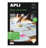 11856-PAQUETE 100 HOJAS PAPEL FOTO COLOUR LASER A4 160G. APLI 11817