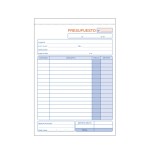 11902-TALONARIO 50 JUEGOS PRESUPUESTOS 4o NATURAL DUPLICADO CON IGIC DOHE 50090DI