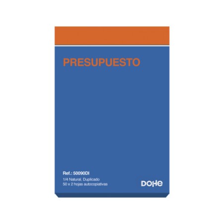 11903-TALONARIO 50 JUEGOS PRESUPUESTOS 4o NATURAL DUPLICADO CON IGIC DOHE 50090DI