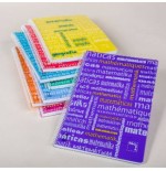 1194-CUADERNO SERIE ASIGNATURAS TAPA POLIPROPILENO 90 GRS. FOLIO (215X310MM.) 80 HOJAS CUADRICULA 4X4 CON MARGEN SURTIDO