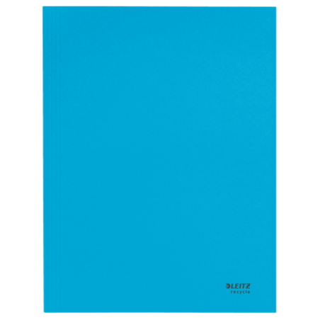 11942-CARPETA CARTON 3 SOLAPAS A4 RECYCLE 100% AZUL LEITZ 39060035