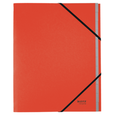 11966-CARPETA CLASIFICADORA DE CARTON 12 POSICIONES A4 RECYCLE 100% ROJO LEITZ 39150025
