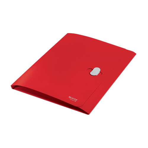 11976-CARPETA POLIPROPILENO 3 SOLAPAS Y CIERRE BROCHE GIRATORIO A4 RECYCLE ROJO LEITZ 46220025