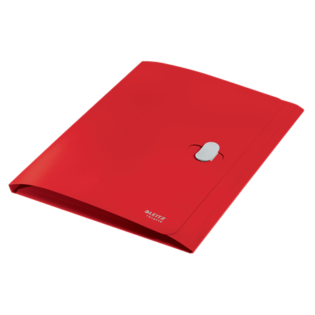 11976-CARPETA POLIPROPILENO 3 SOLAPAS Y CIERRE BROCHE GIRATORIO A4 RECYCLE ROJO LEITZ 46220025