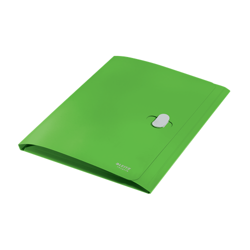 11980-CARPETA POLIPROPILENO 3 SOLAPAS Y CIERRE BROCHE GIRATORIO A4 RECYCLE VERDE LEITZ 46220055