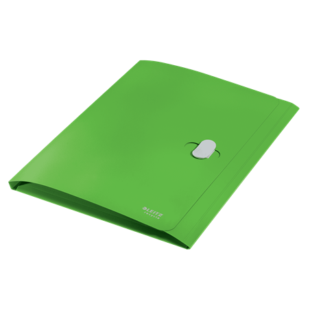 11980-CARPETA POLIPROPILENO 3 SOLAPAS Y CIERRE BROCHE GIRATORIO A4 RECYCLE VERDE LEITZ 46220055