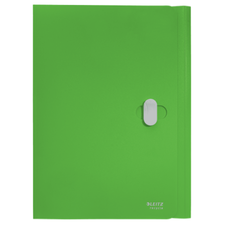11981-CARPETA POLIPROPILENO 3 SOLAPAS Y CIERRE BROCHE GIRATORIO A4 RECYCLE VERDE LEITZ 46220055