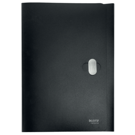 11982-CARPETA POLIPROPILENO 3 SOLAPAS Y CIERRE BROCHE GIRATORIO A4 RECYCLE NEGRO LEITZ 46220095