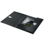 11983-CARPETA POLIPROPILENO 3 SOLAPAS Y CIERRE BROCHE GIRATORIO A4 RECYCLE NEGRO LEITZ 46220095