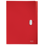 11995-CARPETA POLIPROPILENO ACORDEON 5 POSICIONES+BOLSILLO FRONTAL BROCHE GIRATORIO A4 RECYCLE ROJO LEITZ 46240025