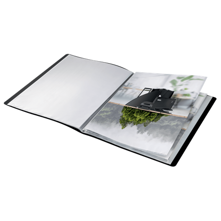 12011-CARPETA POLIPROPILENO CON 20 FUNDAS A4 RECYCLE NEGRO LEITZ 46760095