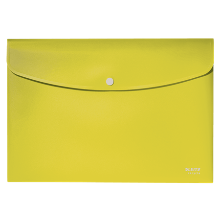 12022-SOBRES POLIPROPILENO OPACO A4 CON BROCHE BOTON RECYCLE AMARILLO LEITZ 46780015