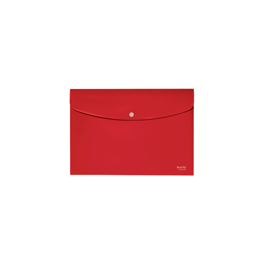 12024-SOBRES POLIPROPILENO OPACO A4 CON BROCHE BOTON RECYCLE ROJO LEITZ 46780025