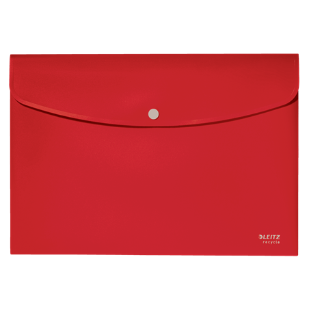 12024-SOBRES POLIPROPILENO OPACO A4 CON BROCHE BOTON RECYCLE ROJO LEITZ 46780025