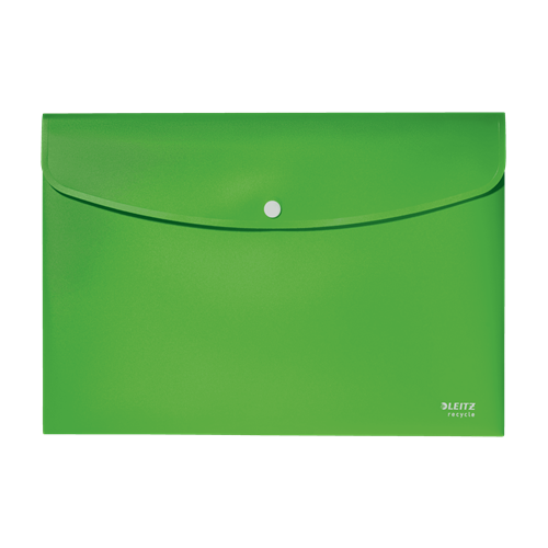 12028-SOBRES POLIPROPILENO OPACO A4 CON BROCHE BOTON RECYCLE VERDE LEITZ 46780055