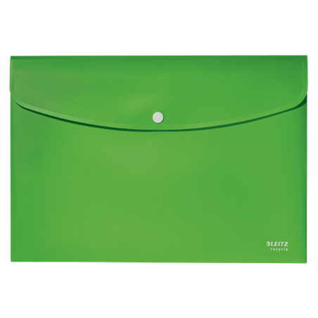 12028-SOBRES POLIPROPILENO OPACO A4 CON BROCHE BOTON RECYCLE VERDE LEITZ 46780055