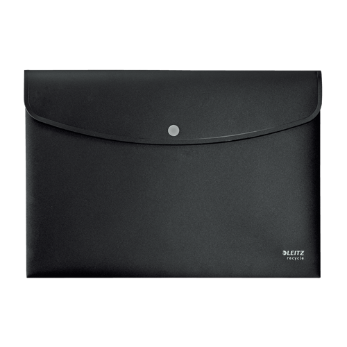 12030-SOBRES POLIPROPILENO OPACO A4 CON BROCHE BOTON RECYCLE NEGRO LEITZ 46780095