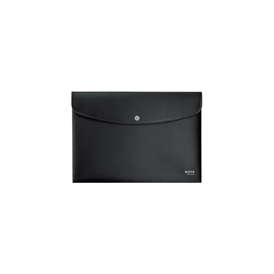 12030-SOBRES POLIPROPILENO OPACO A4 CON BROCHE BOTON RECYCLE NEGRO LEITZ 46780095