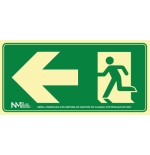 12072-SENAL HOMOLOGADA SEGURIDAD SALIDA EMERGENCIA IZQUIERDA 320x160MM PVC VERDE ARCHIVO2000 6170-17H VE