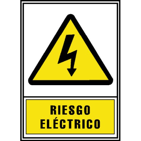 12073-SENAL HOMOLOGADA AVISO RIESGO ELECTRICO 210x297MM PVC AMARILLO ARCHIVO2000 6172-03 AM