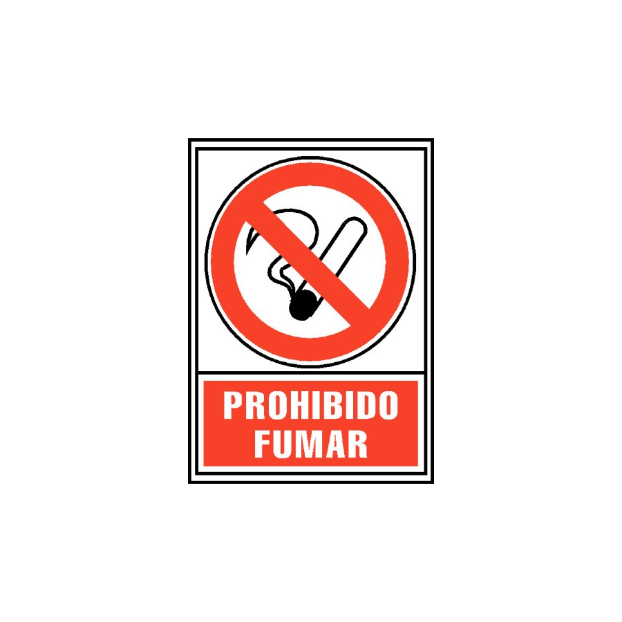 12075-SENAL PROHIBIDO FUMAR 210X297MM PVC ROJO ARCHIVO2000 6174-02 RJ