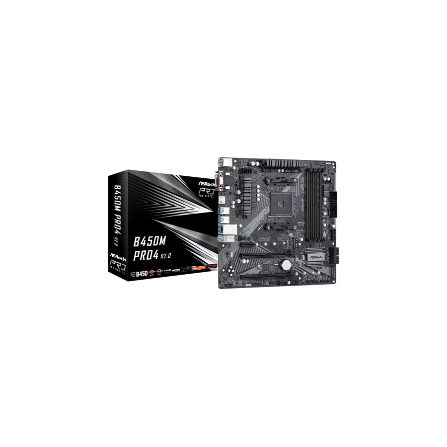 12109-Asrock B450M Pro4 R2.0 AMD B450 Zocalo AM4 micro ATX