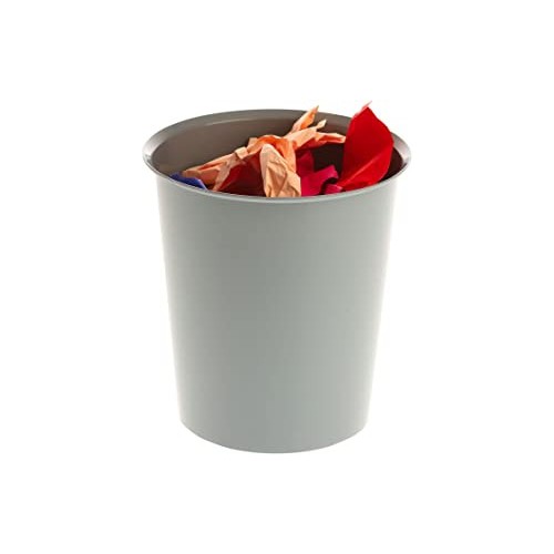 12126-PAPELERA 18 LITROS POLIPROPILENO 100% RECICLADO Y RECICLABLE 290 X 310 MM GRIS ARCHIVO 2000 2001 GS