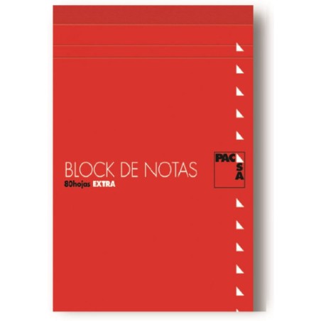 1216-BLOC DE NOTAS CON TAPA 60 GRS. FOLIO (215X310MM.) 80 HOJAS CUADRICULA 4X4 PACSA 18900