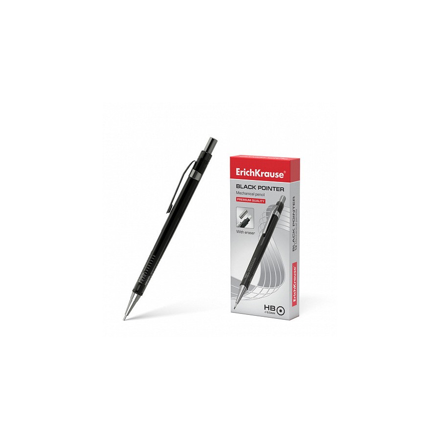 PORTAMINAS NEGRO POINTER 0.5 MM, HB ERICH KRAUSE 22005