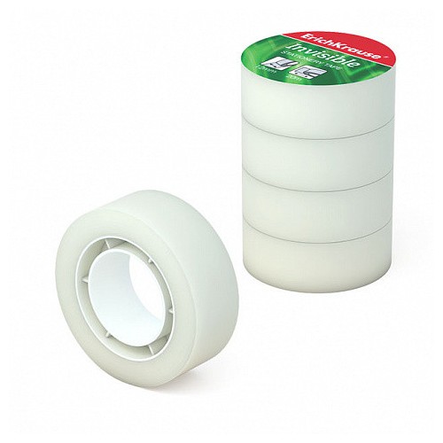 PACK 4 UNIDADES CINTA ADHESIVA INVISIBLE, 18MMX20M ERICH KRAUSE 40197