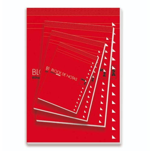 1222-BLOC DE NOTAS CON TAPA 60 GRS. 16o (75X105MM.) 80 HOJAS LISO PACSA 18907