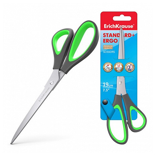 12226-BLISTER TIJERA STANDARD+ ERGO, 19 CM ERICH KRAUSE 44886